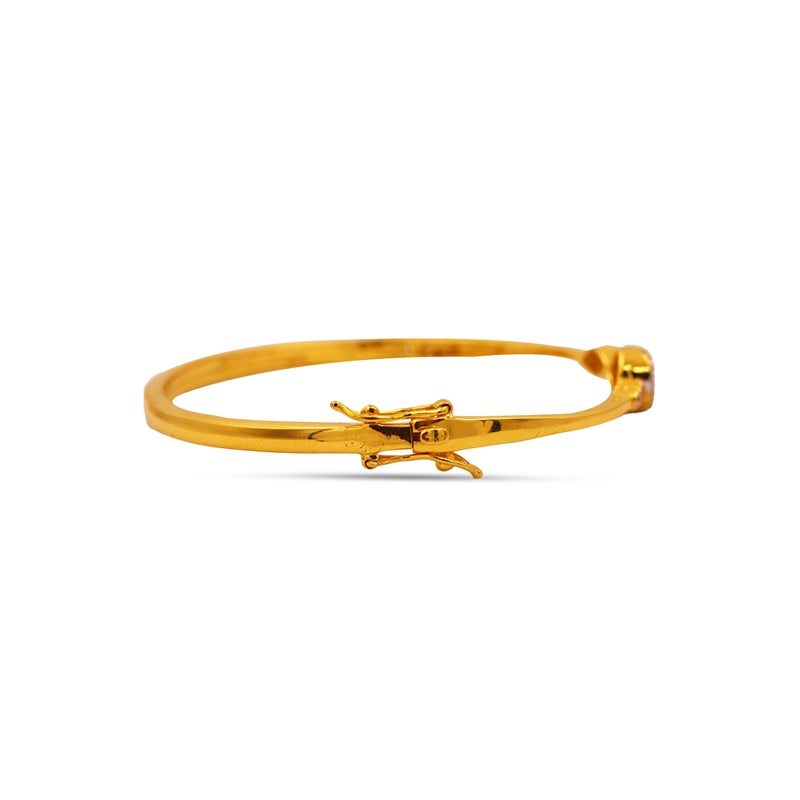 Radiant 18kt Gold CZ Infinity Bangle