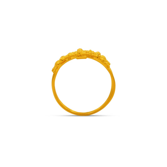 Royal Layers Gold Textured Band Ladies Ring