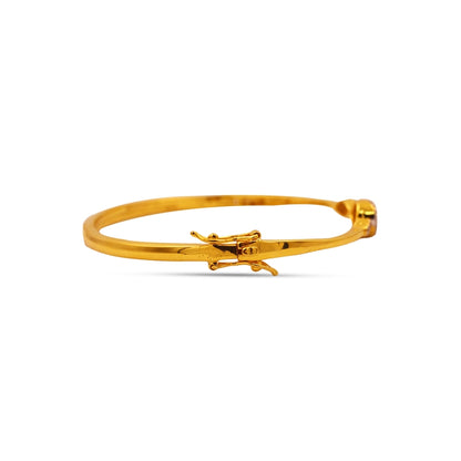 Radiant 18kt Gold CZ Infinity Bangle