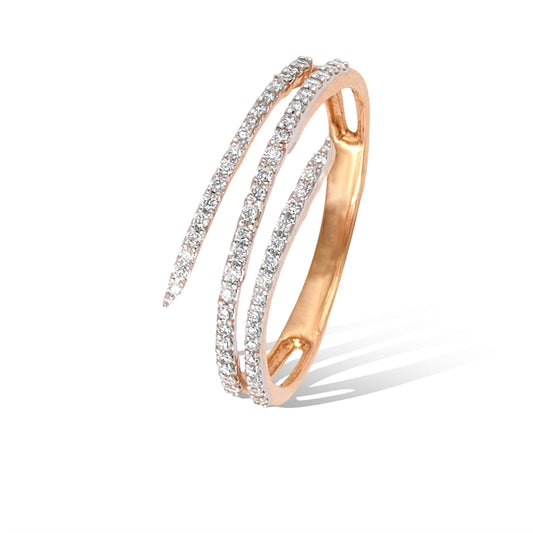 Pure Line Triple Diamond Ring
