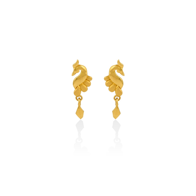 Regal Peacock Petite Drops Earrings