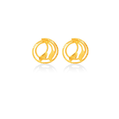 Twining Laurel Halo Studs
