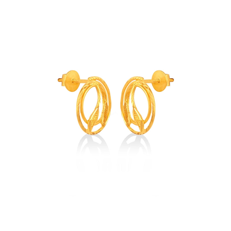 Twining Laurel Halo Studs