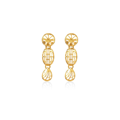 Beautiful gold drop earrings