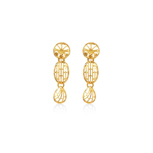 Beautiful gold drop earrings