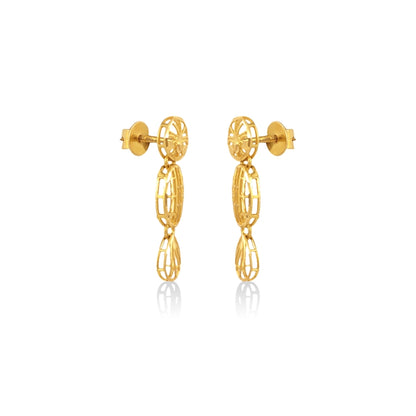 Beautiful gold drop earrings
