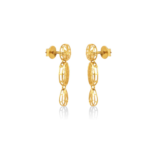 Beautiful gold drop earrings