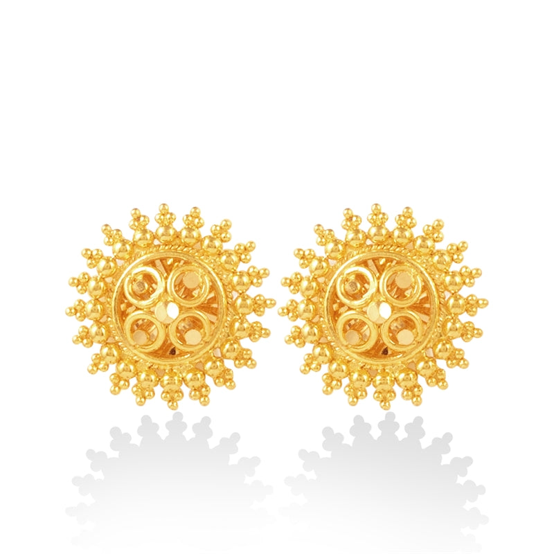 Radiant Sunburst Gold Studs