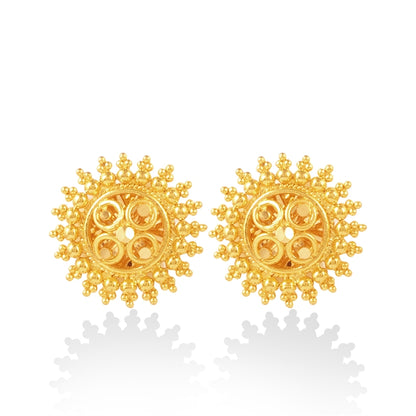 Radiant Sunburst Gold Studs