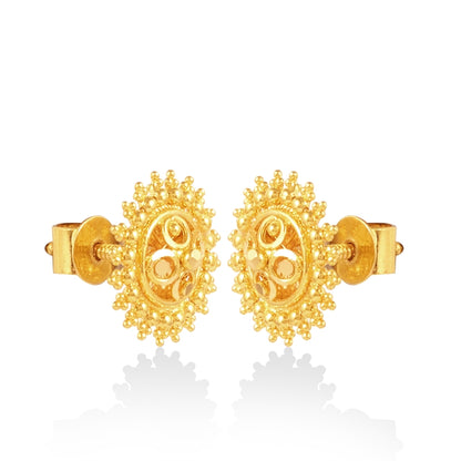 Radiant Sunburst Gold Studs