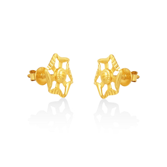 Hexa-Bloom 22K Gold Earring