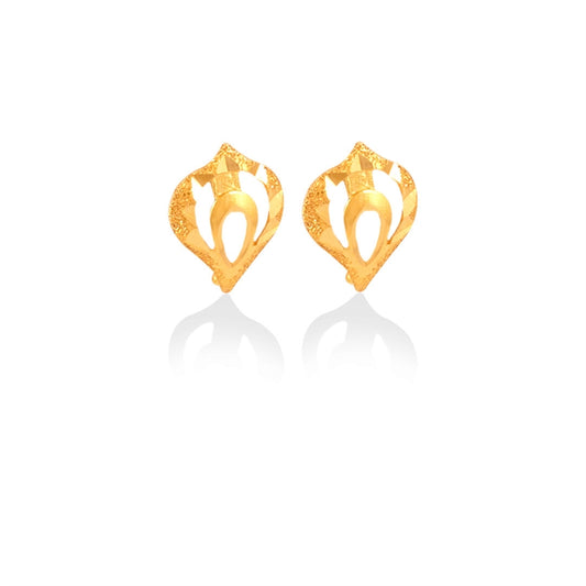 Golden Leaf Filigree Earring