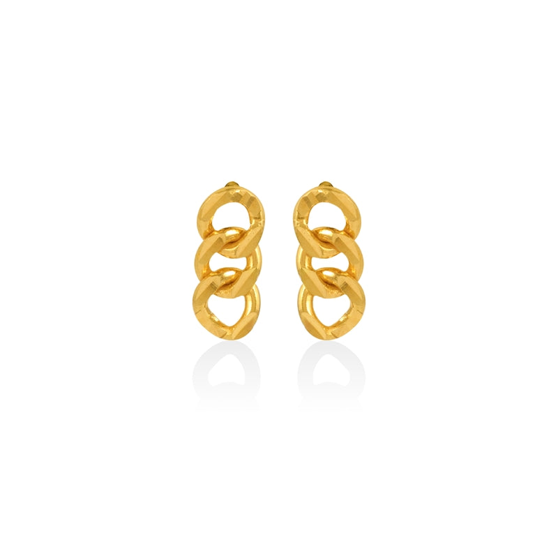 Nexa Modern Link Gold Earrings