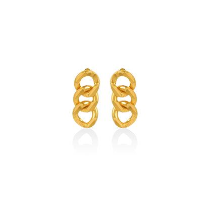 Nexa Modern Link Gold Earrings