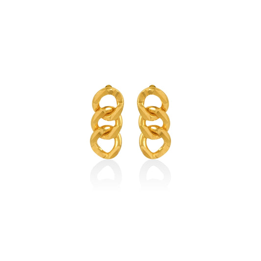 Nexa Modern Link Gold Earrings