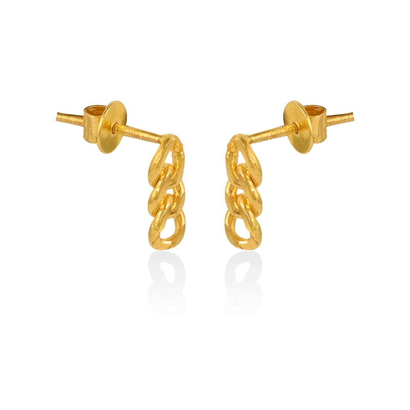 Nexa Modern Link Gold Earrings