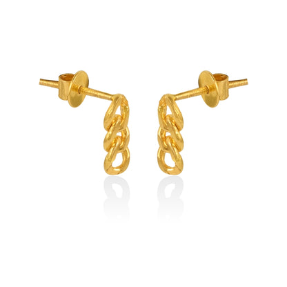Nexa Modern Link Gold Earrings