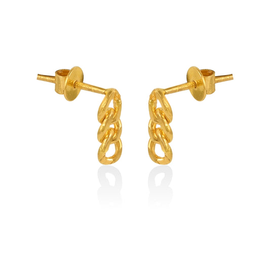 Nexa Modern Link Gold Earrings