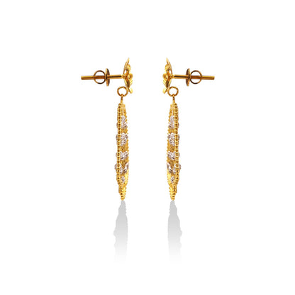 Blossom Radiance Gold Drop Earrings