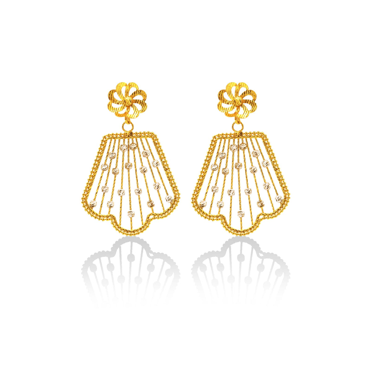 Blossom Radiance Gold Drop Earrings
