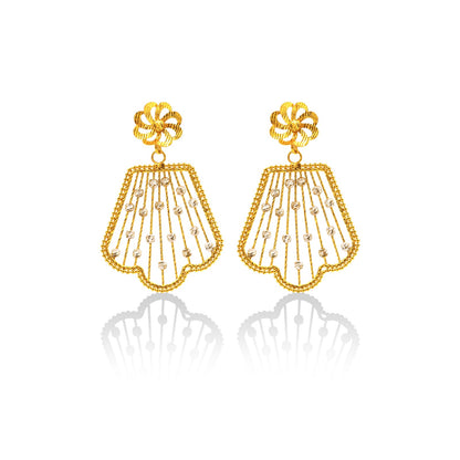 Blossom Radiance Gold Drop Earrings
