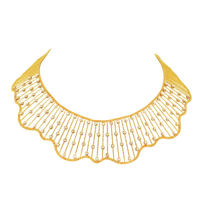 Aurora Fan Gold Necklace