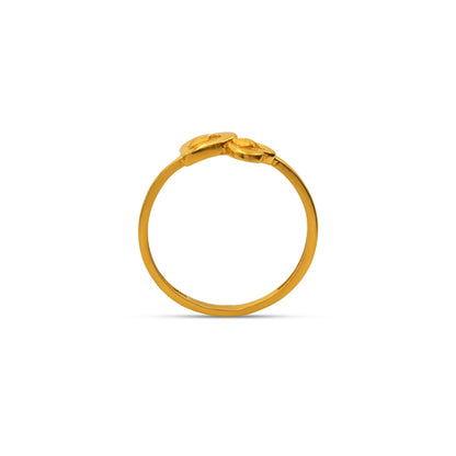 Twin Heart Embrace Gold ladies Ring