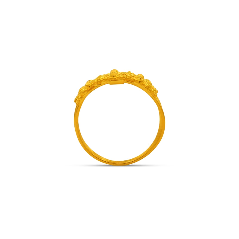 Royal Layers Gold Textured Band Ladies Ring