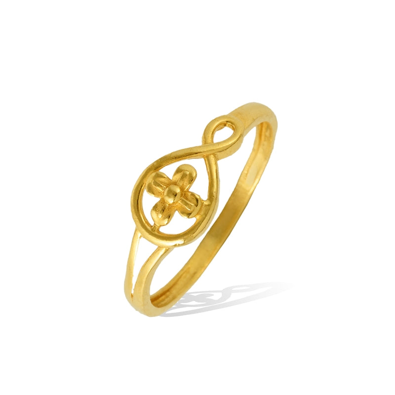 Golden Blossom Infinity Ring