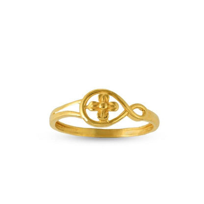 Golden Blossom Infinity Ring