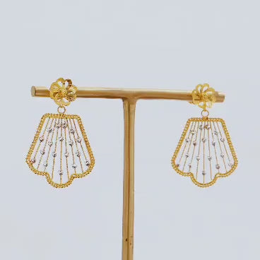 Blossom Radiance Gold Drop Earrings